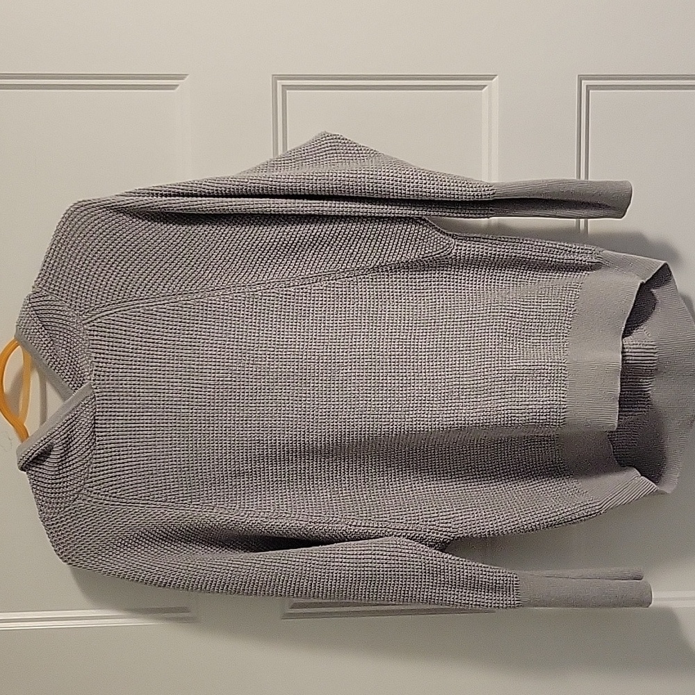 Gray Knit Hooded Sweater